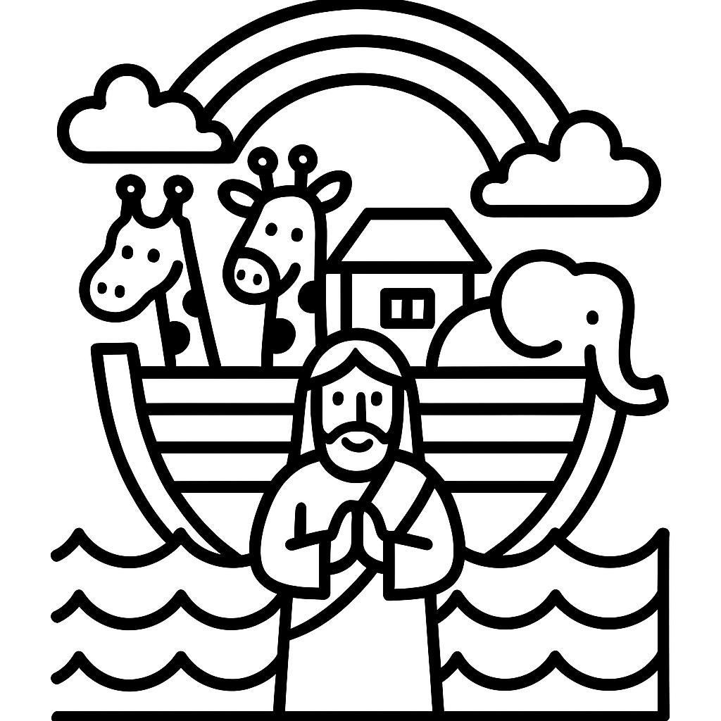 Noah's Ark Coloring Page