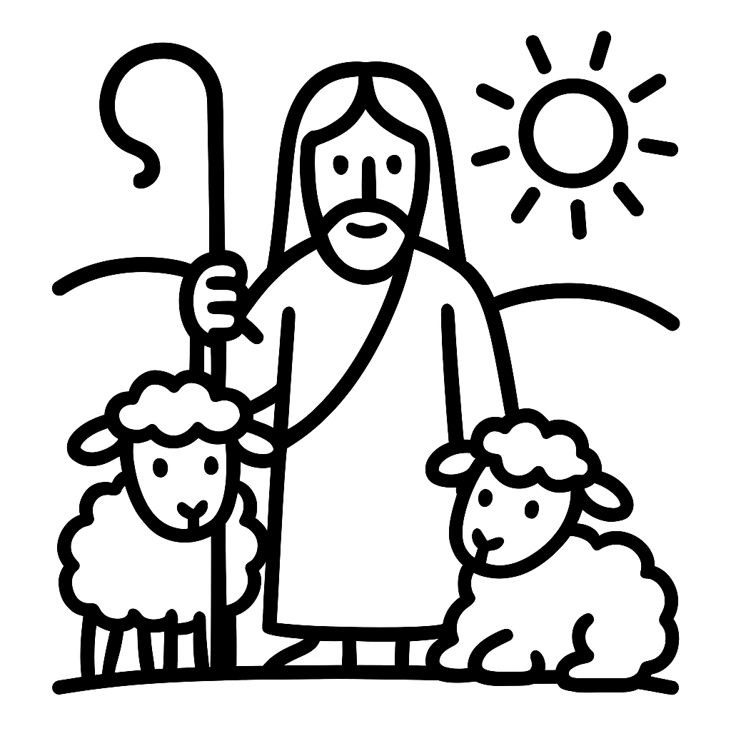 The Good Shepherd Coloring Page